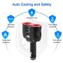 Rocketek Car Charger Adapter, 2 Sockets Cigarette Lighter Splitter with 3 USB Port Fast QC 3.0 Car Adapter 12/24V 120W DC Outlet for iPhone, iPad, Samsung, Google Pixel, Nexus, GPS, Dash Cam