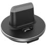 Encased USB C Phone Dock - Desktop Charging Stand with 5ft Power Cable - QuickCharge 3.0 Compatible Charger - USBC Port for Samsung, LG, Motorola and Pixel Models (Aluminum Black)