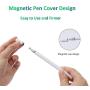 Capacitive Stylus Pen for Touch Screens, High Sensitivity Pencil Magnetism Cover Cap for iPad Pro/iPad Mini/iPad Air/iPhone Series All Capacitive Touch Screens (White)