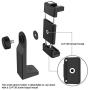 Cell Phone Tripod Mount Adapter Smartphone Tripod Holder Clip Clamp with LED Light & Microphone Shoe Mount and Bubble Level for iPhone/Samsung Galaxy/Moto/Huawei/MI Used on Tripod Monopod and More