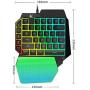 EDIONS Keyboard 39 Keys B Keypad Mobile Phone LED Backlight Universal Home Ergonomic Wired One-Handed Office Laptops Gaming