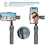 Neewer Gimbal 3-Axis Handheld Stabilizer with Zoom Control Auto Tracking 2 USB Charging Ways for iPhoneXs Max Xr X 8 Plus 8 7 6, Smartphone Samsung Galaxy S9+ S9 S8+ S8 S7 Huawei