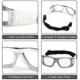 Flantor Outdoor Sports Goggles Over Glasses, Anti Shock Collision Protective Safety Goggles with Silicone Padding,Adjustable Strap for Basketball Football Hockey Rugby Baseball Soccer
