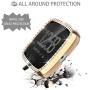 Landhoo Rose Gold Hard Case Compatible with Fitbit Versa 2 Screen Protector Bling, PC case That Have Clarity PMMA Screen Protector and Shiny Diamond Bumper Overall Protective Cover for Women Watch.