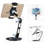 Suptek Aluminum Tablet Desk Stand for iPad, iPhone, Samsung, Asus and More 4.7-11 inch Devices, 360° Flexible Cell Phone Holder Mount, Good for Bed, Kitchen, Office (YF208D)
