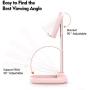 Adjustable Cell Phone Stand,licheers Foldable Cell Phone Stand for Desk,Portable Cell Phone Holder&Tablet Stand,Compatible with iPhone/iPad Mini/Kindle/Mobile Phone and More 4-9.7” Devices(Pink)