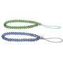 zdyCGTime Cell Phone Lanyard Strap Bling Crystal Beads Hand Wrist Lanyard Strap String for Cell Phone Camera Purse MP3 MP4 iPod PSP Keychain (17cmBlue &Green)