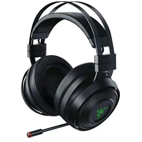 Razer Nari Wireless 7.1 Surround Sound Gaming Headset: THX Audio - Auto-Adjust Headband & Swivel Cups - Chroma RGB - Retractable Mic - For PC, PS4 - Classic Black
