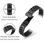 STIROLL Thin Replacement Band Compatible for Apple Watch 38mm 40mm 42mm 44mm, Stainless Steel Metal Wristband Women Men for iWatch 5/4/3/2/1 (Black, 38mm/40mm)