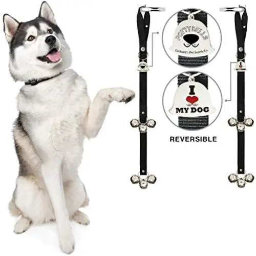 Caldwells Pet Supply Co. Potty Bells Housetraining Dog Doorbells for Dog Training and Housebreaking Your Doggy. 1.4 Inch Dog Bell with Doggie Doorbell and Potty Training for Puppies Caldwells Pet Supply Co. Potty Bells Housetraining Dog Doorbells for Dog Training and Housebreaking Your Doggy. 1.4 Inch Dog Bell with Doggie Doorbell and Potty Training for Puppies