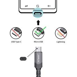 Micro USB Cable Android, JSAUX(2-Pack 6FT) Micro USB to USB A High Speed Sync Charger Nylon Braided Cord Compatible with Samsung Galaxy S6 S7 Edge J7 Note 5,LG,Kindle,PS4 and More (Grey)