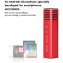 eboxer-1 Aluminum Full CNC Phone Mic Portable Voice Amplifier Mini Voice Changer for for Sound(red)
