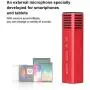 eboxer-1 Aluminum Full CNC Phone Mic Portable Voice Amplifier Mini Voice Changer for for Sound(red)