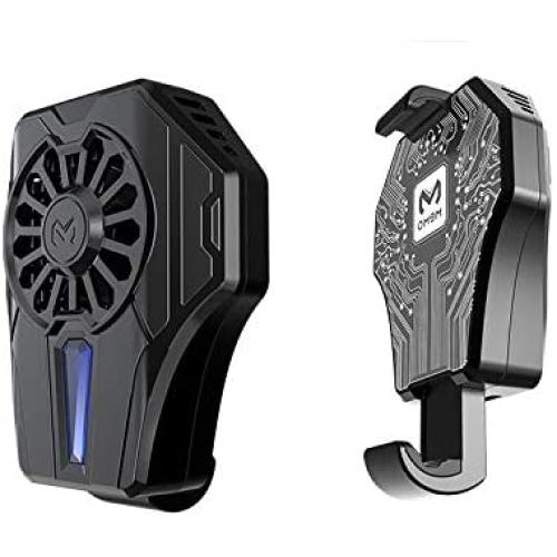 Anonyme Mobile Phone Radiator Portable Gaming Cooler Wireless Phone Handle Mini Controller with Cooling Fan for PUBG Mobile Black