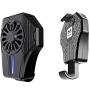 Anonyme Mobile Phone Radiator Portable Gaming Cooler Wireless Phone Handle Mini Controller with Cooling Fan for PUBG Mobile Black