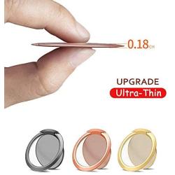 Sunwuun 1 Pack Phone Ring Holder,Magnetic Car Grip Mobile Stand for Ultra-Thin Phone Ring Frame for iPhone 11 Pro 8 Plus,Sony, Nexus (Pink)