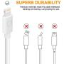iPhone Charger, Sundix 5 Pack 6ft Lightning Cable iPhone Charging Syncing Cord Charger Cable Compatible iPhone X 8 8Plus 7 7Plus 6S 6Splus 6 6Plus SE 5 5S 5C More