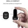 Mini Car Charger, Vogek 4.8A 24W Dual USB Car Charger with Smart Identification Compatible with Galaxy S8/S7/S6/Edge/Plus, Note 5/4 - Black