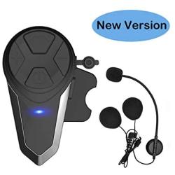 THOKWOK Motorcycle Bluetooth Headset,BT-S3 1000m Helmet Headphones for Snowmobile Motorcycle Bluetooth Communication System Ski Intercom Up to 3 Riders(Boom Microphone, Pack 1)