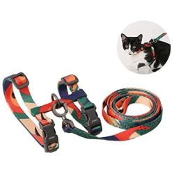 pidan Cat Harness and Leash Set Escape Proof Adjustable Cat Walking Jackets Cat Vest with Metal Clip 1.2m Strap Comfort Fit for Pet Kitten Rabbit Small Animals