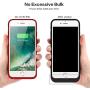 Gixvdcu Battery Case for iPhone 6/7/8/6S 6000mAh,Portable Charger Case Protective Battery Pack Charging Cover Case for iPhone 6/6s/7/8- Red (4.7inch)