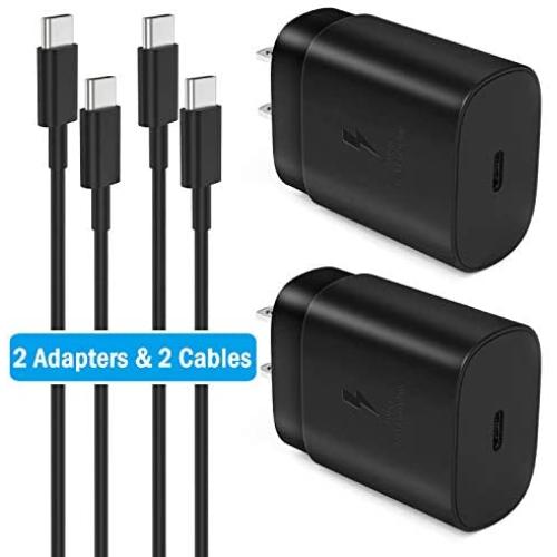 USB C Wall Charger,PD 25W Fast Charger and 5ft USB C Fast Charging Cable for Samsung Galaxy Note10/Note20/S20/S20+/S20 Ultra,2020/2018 iPad Pro 11/12.9,Google Pixel 4 3 2 3A/ Pixel 2 XL 3XL 4XL