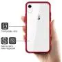 Mkeke Compatible with iPhone XR Case,Clear Anti-Scratch Shock Absorption Cover Case for iPhone XR Red