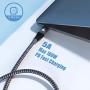USB C to USB C 3.1 Gen 2 Cable (10 Gbps-3.3Ft) USB C Video Cable, ANDNOVA USB Type C PD 100W 5A Fast Charging Compatible with MacBook Air Pro SSD, 4k 60Hz 2k 165Hz 144Hz 120Hz Display Monitor