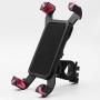 QMEET Bike Phone Mount 360°Rotation, Bike Phone Holder for iPhone Android GPS Other Devices Between 3.5 to 6.5 inches (Black Pink)