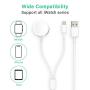 Blasses Watch Charger, 2 in 1 Magnetic Wireless Charging Cable 3.3ft Compatible with iPhone 11/11 Pro/XR/XS iWatch Charger and iWatch Series 1 2 3 4 5