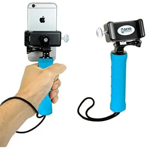 OCTO MOUNTS: Handheld Stabilizer for Cell Phone or GoPro Camera. Compatible with Action Cameras, DSLR, iPhones, Samsung Galaxy, HTC, etc. (HH Blue) OCTO MOUNTS: Handheld Stabilizer for Cell Phone or GoPro Camera. Compatible with Action Cameras, DSLR, iPhones, Samsung Galaxy, HTC, etc. (HH Blue)