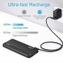 Portable Charger Power Bank 10000mAh - 2 Pack External Battery Pack with Dual USB Ports and USB-C Input, Compact Charging Backup Phone Charger, Compatible for iPhone, Samsung, iPad, etc.