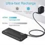 Portable Charger Power Bank 10000mAh - External Battery Pack with Dual USB Ports and USB-C Input, Compact High-Speed Charging Backup Phone Charger, Compatible for iPhone, Samsung, iPad, etc.