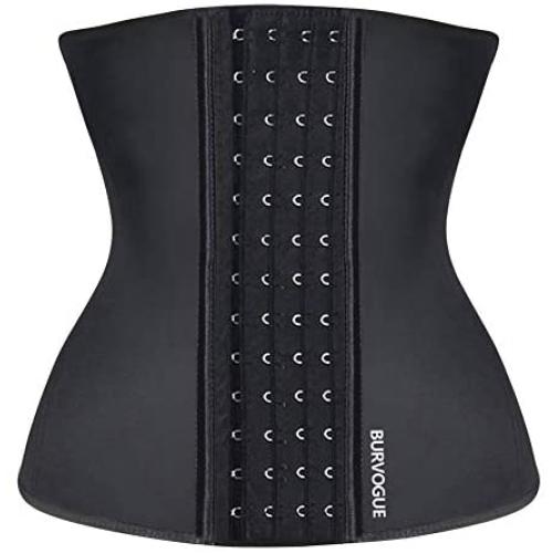 Burvogue Waist Trainer for Weight Loss-Women Trimmer Slimmer Belt Latex Corset Cincher Body Shaper