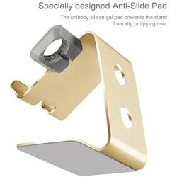 Tranesca 2-in-1 Charging Stand Compatible with Apple Watch Series 5 / Series 4 / Series 3 / Series 2 / Series 1 (38mm/40mm/42mm/44mm) and iPhone (Gold-Must Have Apple Watch Accessories)