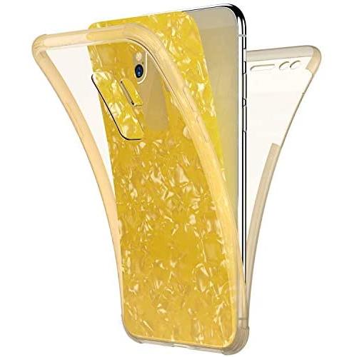 Compatible with Samsung Galaxy S9 Plus Case,PHEZEN Sparkle Bling Crystal Clear Bumper TPU Silicone Rubber Back Cover Slim Fit Shockproof 360 Full Body Protection Case Cover for Galaxy S9 Plus,Yellow