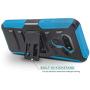 CasemartUSA Phone Case for [LG Premier Pro Plus (L455DL)], [Refined Series][Sky Blue] Cover with Kickstand & Holster for LG Premier Pro Plus (Tracfone, Simple Mobile, Straight Talk, Total Wireless)