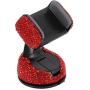 Radish Stars Adjustable Strong Sticky Dashboard Car Phone Mount Crystal Rhinestone Phone Holder for Car Red