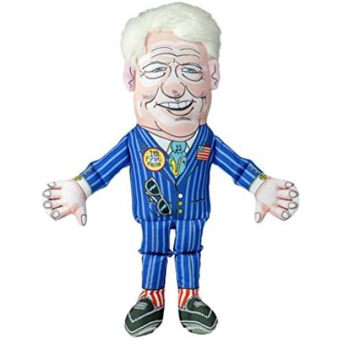 FUZZU Bill Clinton Political Parody Novelty Dog Chew Toy with Squeaker - Large 17" Size Toy