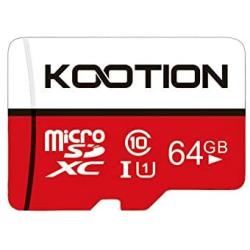 KOOTION 64GB Micro SD Card Class 10 TF Card UHS-1 MicroSDXC Memory Card, U1, C10, High-Speed 64GB TF Card for Smartphone/Bluetooth Speaker/Drone/Camera/PC/VR