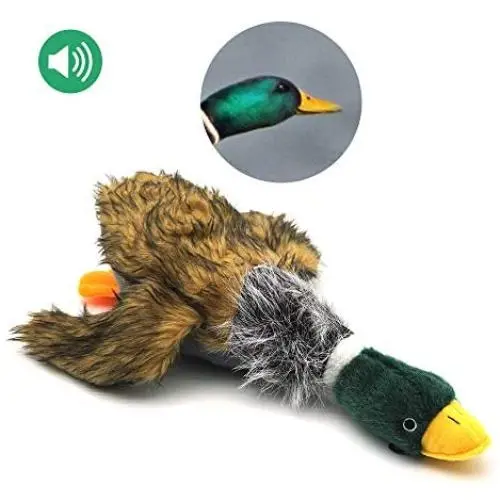 ZHONGYU Plush Mallard Dog Toy, Plush Puppy Dog Chew Toy Durable Fabric - Tough and Reliable for Aggressive Chewers, Squeaky Plush Puppy Dog Toy for Small Dogs