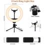 8 Ring Light with Tripod Stand & Phone Holder for Selfie, Makeup,Live Streaming & YouTube Video,3 Light Modes and 10 Brightness Level,Dimmable Desk Makeup Ring Light