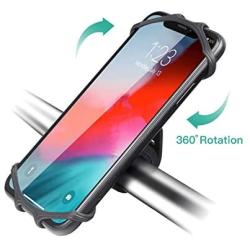 Newppon Bike & Motorcycle Phone Mount :360° Rotation Adjustable Bicycle Handlebar Rack Cell Phone Holder for Scooter Stroller Compatible iPhone 11 Pro Max SE X Xs Xr 8 7 6 Plus Samsung Galaxy Nexus