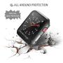 [2-Pack] Julk Black Hard Case for Apple Watch Series 3 / Series 2 Screen Protector 42mm, Hard PC Case Slim Tempered Glass Screen Protector Overall Protective Cover for iwatch Series 3/2