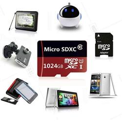 1TB Micro SD Card High Speed Micro SD SDXC Memory Card Class 10 with SD Adapter Designed for Android, Tablets and PCs