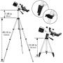 70mm Aperture 400mm AZ Mount Astronomical Refractor Telescope, Good Gift for Observe The Moon and Landscape - Portable Travel Scope with Backpack