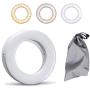 Selfie Ring Light, Rechargeable Cell Phone Ring Light 3 Tones Selfie Fill Light with 40 LED Beads Makeup Light Ring for  Photography Video,Selfie, Livestream (White)