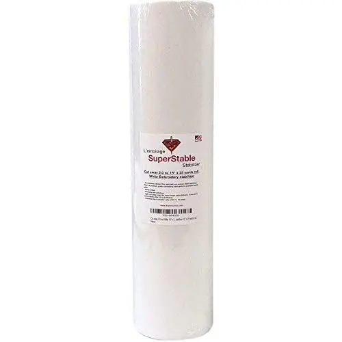Cut Away Stabilizer White 2.0 oz 15 inch x 25 Yard Roll. SuperStable Embroidery Stabilizer Backing Cut Away Stabilizer White 2.0 oz 15 inch x 25 Yard Roll. SuperStable Embroidery Stabilizer Backing