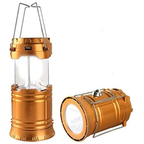 LED Camping Lantern, Solar and Rechargeable Lantern Flashlight Collapsible and Portable Light for Daily/Camp/Hiking/Night Fishing/Emergency/Hurricanes/Storm(1 Pack)