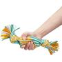 Braided Rope Ball Dog Toy Pet Teeth Cleaning Toy for Chewers Squeak Toysfor Puppy Small Medium and Large Dogs